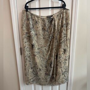 EMANUEL Emanuel Ungaro Vintage Silk Paisley Wrap Skirt Size 22